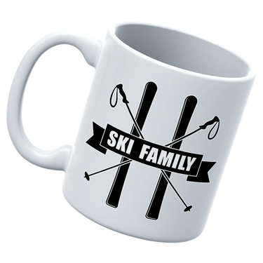 Ski Family White Coffee Mug